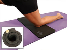 Load image into Gallery viewer, SukhaMat Yoga Knee Pad - New! 15mm (5/8") Thick - The Best Yoga Knee pad for a Pain Free Fitness Exercise Workout. Cushions Pressure Points. Complements Your Full-Size Yoga mat. (Black)