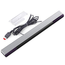 Load image into Gallery viewer, KIMILAR Replacement Wired Infrared IR Ray Motion Sensor Bar Compatible with Wii and Wii U Console (Silver/Black)