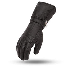 Load image into Gallery viewer, First MFG - High Performance Men's Motorbike Motorcycle Leather Gloves For Cold Weather and Water Repellent (Black, X-Large)