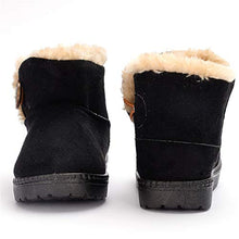 Load image into Gallery viewer, TIMATEGO Baby Kids Boys Girls Snow Boots Cozy Fur Non Slip Bailey Button Infant Toddler First Walker Outdoor Winter Shoes (Toddler/Little Kid) 4 Toddler, 004 Black Baby Boots