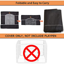 Load image into Gallery viewer, LOOBANI Pet Playpen Mesh Fabric Top Cover, Dog Playpen Cover Provide Shaded Areas for Pets, Cover for Dog Playpen for Indoor/Outdoor Use, Fits 36" Playpen 4-Panel (Note: Cover Only!!)