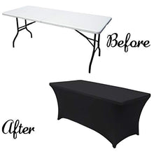 Load image into Gallery viewer, ABCCANOPY Spandex Tablecloths for 8 ft Home Rectangular Table Fitted Stretch Table Cover Polyester Tablecover Table Toppers