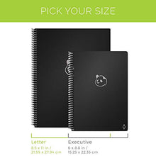 Load image into Gallery viewer, Rocketbook Panda Planner - Reusable Daily, Weekly, Monthly, Planner with 1 Pilot Frixion Pen & 1 Microfiber Cloth Included - Black Cover, Letter Size (8.5" x 11")