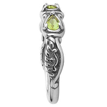Load image into Gallery viewer, Carolyn Pollack Sterling Silver Green Peridot Gemstone Stackable Set of 3 Rings Size 9