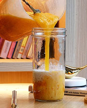 Load image into Gallery viewer, 4 Pack Glass Cups Set 24oz Mason Jar with Lid and Straw,4 Clean Brush, Reusable Bubble Tea Cup, Mason Jars Glass Cups,Iced Coffee Cup,Wide Mouth Smoothie cup, Boba Cup, Mason Jar Drinking Glasses