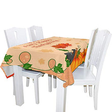 Load image into Gallery viewer, ALAZA Harvest Festival Happy Thanksgiving Day Thanksgiving Tablecloth,Washable Tablecloth,60 x 90 Inch Oblong/Rectangle Tablecloth for Family Dinner,Indoor or Outdoor Parties Etc