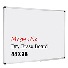 Load image into Gallery viewer, XBoard Magnetic Whiteboard 48 x 36, White Board 4 x 3, Dry Erase Board with Detachable Marker Tray