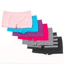 Load image into Gallery viewer, Alyce Intimates Pack of 7 Seamless No Show Womens Boyshort Hipster Panty, Standard & Plus Sizes