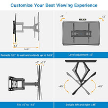 Load image into Gallery viewer, TV Wall Mount Bracket Full Motion Dual Swivel Articulating Arms Extension Tilt Rotation, Fits Most 26-55 Inch LED, LCD, OLED Flat&Curved TVs, Max VESA 400x400mm and Holds up to 99lbs by Pipishell