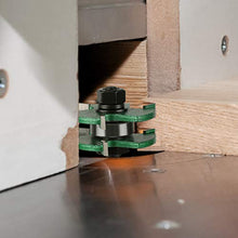 Load image into Gallery viewer, KOWOOD Pro Tongue and Groove Set of 2 Pieces 1/4 Inch Shank Router Bit Set 3 Teeth Adjustable T Shape Wood Milling Cutter