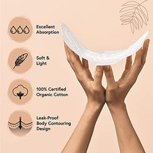 Load image into Gallery viewer, Sofy Organic Cotton Sanitary Pads for Women - Certified Organic Regular Sanitary Napkins, Super Absorbent, Chlorine Free, Chemical Free, SAP Free, Ultra Thin, Leak Protection (Regular, 20 Count)