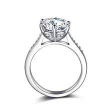 Load image into Gallery viewer, 4ct Round Brilliant Nscd Sona Simulated Diamond Solitaire Wedding Engagement Ring - Finger Size 4