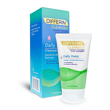 Load image into Gallery viewer, Acne Face Wash with Benzoyl Peroxide by the makers of Differin Gel, Daily Deep Cleanser, Gentle Skin Care for Acne Prone Sensitive Skin, 4 oz