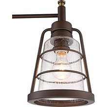 Load image into Gallery viewer, Averill Park Rustic Farmhouse Downbridge Floor Lamp Oiled Bronze Seedy Glass Shade LED Edison Bulb Dimmable for Reading - Franklin Iron Works