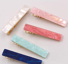 Load image into Gallery viewer, 20 Pieces Acrylic Resin Hair Barrettes Gold Duckbill Totoise Clips Pearl Hair Barrettes Fashion Geometric Alligator Hair Clips for Women and Youngster Ladies Hair Accessories