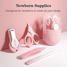 Load image into Gallery viewer, Best-BB Baby Nail Clippers Kit, 4 in 1 Baby Nail Care Set, Nail Clipper, Safe Scissor, Nail File & Round Tweezer, Designed for Newborn, Infant, Toddler & Kids (Pink, 1 Set)
