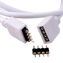 Load image into Gallery viewer, RGBZONE 2 Pack 3 Meters/9.9ft Extension Cable Connect Female Plug to RGB LED Strip Light with Free 4pcs 4pin Connector