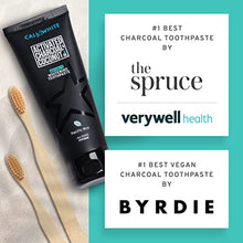 Load image into Gallery viewer, Cali White Activated Charcoal & Organic Coconut Oil Teeth Whitening Toothpaste, Made in USA, Natural Teeth Whitener, Vegan, Fluoride-Free, Sulfate-Free, Organic, Black Tooth Paste, Pacific Mint (4oz)