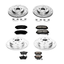 Load image into Gallery viewer, Power Stop K229 Front and Rear Z23 Carbon Fiber Brake Pads with Drilled & Slotted Brake Rotors Kit