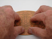 Load image into Gallery viewer, Cosmic Consciousness Enlightenment, Spirit Connection, Peak Performance, Present Moment Awareness, Geometric Copper Antenna - Powerforms Super Cell 6" x 4.5"