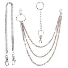 Load image into Gallery viewer, Qingsi 3 Pack Biker Wallet Long Chain Purse Chain Punk Key Chain for Biker Trucker Motorcycle Pants Jean