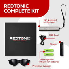 Load image into Gallery viewer, Exerscribe Red Light Therapy for Face and Body Use - RedTonic Handheld LED Infrared Light Device with 630nm, 660nm & 850nm Wavelengths