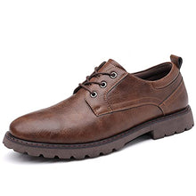 Load image into Gallery viewer, COSIDRAM Mens Oxfords Casual Dress Shoes Business Office Classic Modern Leather Shoes for Gentleman Formal Brown 9.5