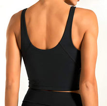 Load image into Gallery viewer, Dragon Fit Sports Bra for Women Longline Padded Bra Yoga Crop Tank Tops Fitness Workout Running Top (Medium, Black)