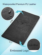 Load image into Gallery viewer, Car Registration and Insurance Card Holder,Tildosac Premium PU Leather Vehicle Glove Box Paperwork Wallet Case Document Organizer for Driver's License Key Information Cards With Magnetic Closure Black
