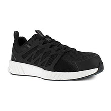 Load image into Gallery viewer, Reebok Work Women's Fusion Flexweave Safety Toe Athletic Work Shoe, Black, 7.5