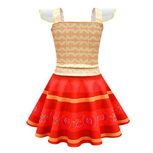 Load image into Gallery viewer, WonderBab Encanto Costume Kids Mirabel Madrigal Dress Cosplay Princess Skirt Halloween Dress for Girls Kids 7-8T