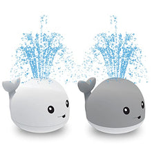 Load image into Gallery viewer, DPTOYZ Baby Bath Toys, Whale Bath Toys Induction Sprinkler Light Up Bath Toys for Toddlers Kids Boys Girls, Pool Bathroom Baby Toys , Bathtub Shower for Toddlers Pack of 2