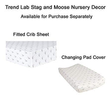 Load image into Gallery viewer, Stag and Moose 4 Pack Flannel Baby Burp Cloth Set - Grey Forest Animals 100% Cotton