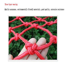 Load image into Gallery viewer, Child Safety Railing Net Protection Net, Red Decorative Net Isolation Pet Net Cat Net Bird Rope Net Indoor and Outdoor Stairs Balcony Or Terrace Can Be Customized (mesh 6cm / Rope Thickness 6mm)