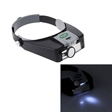 Load image into Gallery viewer, ProsKit MA-016 Personal Headband Magnifier 1.8X 2.6X 5.8X Glass Loupe,Golden Blue, with LED Light 3 Separated Lens Magnifying Tool