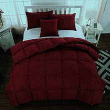 Load image into Gallery viewer, Decent Bedding Ultra Soft 1PC All Season Down Alternative Quilted Comforter, Hypoallergenic-Egyptian Cotton, 400 GSM-Box Stitched-Duvet Insert/Stand Alone Comforter, Cal. King, Burgundy, 90'' x 106''