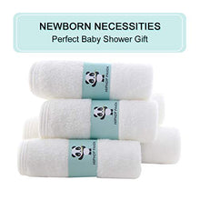 Load image into Gallery viewer, HIPHOP PANDA Bamboo Burp Cloths - Thickening 2 Layer Ultra Absorbent Burping Cloth for Baby Boys and Girls, Newborn Essentials Towel - Milk Spit Up Rags - Burpy Bib for Unisex - White (4-Pack)