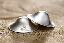 Load image into Gallery viewer, The Original Silver Nursing Cups - Nipple Shields for Nursing Newborn - Newborn Essentials Must Haves - Soothe and Protect Your Nursing Nipples - 925 Silver (L)