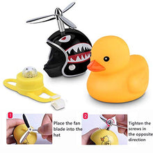 Load image into Gallery viewer, NEKRASH Duck Bike Bell, Rubber Duck Bicycle Accessories with LED Light, Cute Propeller Handlebar Bicycle Horns for Kids Toddler Children Adults Sport Outdoor
