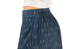 Load image into Gallery viewer, Tropic Bliss Women's Fall Palazzo Pants, Organic Cotton, Office Casual Blue