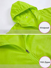Load image into Gallery viewer, Women's Long Sleeve Hooded Windproof Cycling Hiking Rain Jacket Sportswear (US 10, Green)