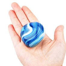 Load image into Gallery viewer, June&Ann Blue Agate Palm Stones, Healing Gemstone Therapy Worry Crystal Stones for Meditation Chakra Balancing Collection, Irregular Shape