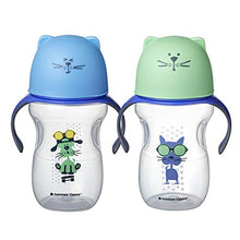 Load image into Gallery viewer, Tommee Tippee Natural Transition Soft Spout Sippy Cup, Boy - 12+ Months, 2pk, Blue & Green