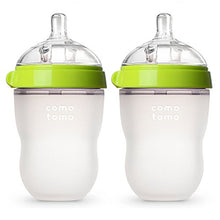 Load image into Gallery viewer, Comotomo Baby Bottle, Green, 8 Ounce (2 Count)