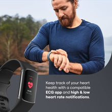 Load image into Gallery viewer, Fitbit Charge 5 Advanced Fitness & Health Tracker with Built-in GPS, Stress Management Tools, Sleep Tracking, 24/7 Heart Rate and More, Black/Graphite, One Size (S &L Bands Included)