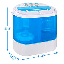 Load image into Gallery viewer, SUPER DEAL Portable Compact Washing Machine, Mini Twin Tub Washing Machine w/Washer&Spinner, Gravity Drain Pump and Drain Hose