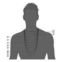 Load image into Gallery viewer, 14K Gold Box Chain Style Cross Pendant Necklace Solid Plated Clasp for Men,Women,Teens Thin for Charms Miami Cuban Link Diamond Cut 24" (18.0)