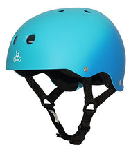 Load image into Gallery viewer, Triple Eight Sweatsaver Liner Skateboarding Helmet, Blue Fade Rubber, Medium