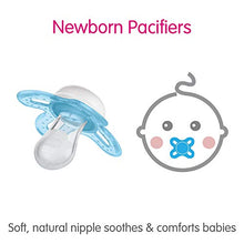 Load image into Gallery viewer, MAM Start Matte Newborn Pacifiers, Baby Girl, Best for Breastfed Babies, Self Sterilizing Case, Girl, 2 Count