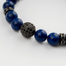 Load image into Gallery viewer, Lapis Lazuli Bracelet, handmade aquamarine Beads Adjustable Stretch Bracelet,Chakra Bracelet,Blue Healing Crystal,Aquamarine Bracelet,mens beaded bracelets,Men's and Women's Gifts (Lapis Lazuli)
